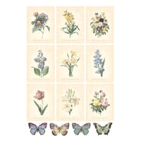 【デジタルコンテンツ】ephemera vintage flower ヴィンテージな花のエフェメラ