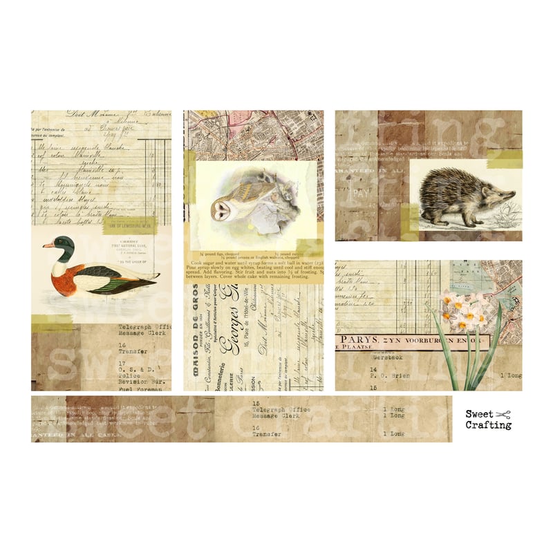 コラージュシート デジタルコンテンツ】collage sheet winter 冬のコラージュシート