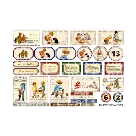 数量限定価格】アルバムクラフト・コラージュ素材☆雪の結晶セット