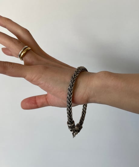 Europe vintage fox tail chain silver bracelet