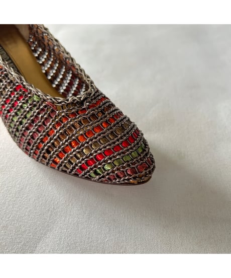 CLAUDIO MERAZZI mesh leather pumps