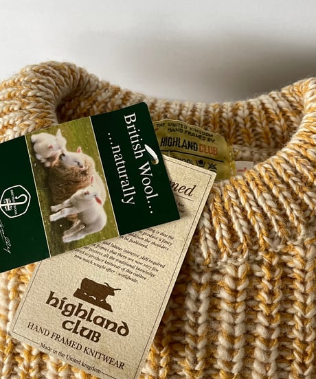DEAD STOCK 90s HIGHLAND CLUB wool knit L