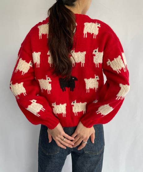 80s Princess Diana Black Sheep Knit