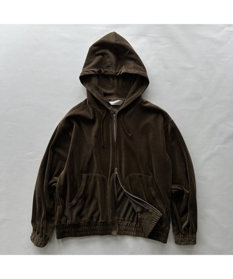 ANDER "VELOUR ZIP HOODIE"