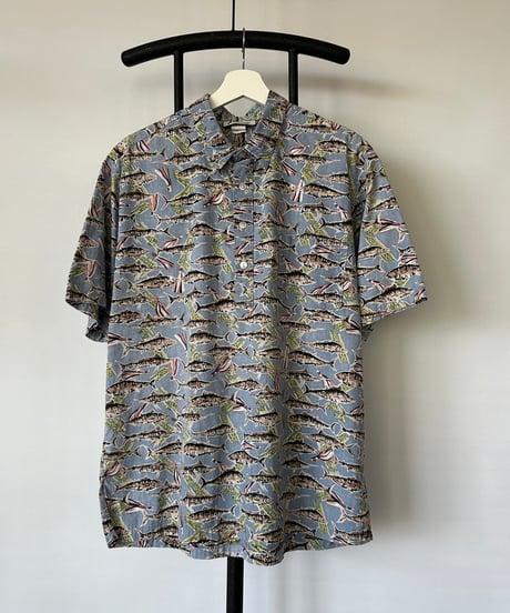 MALIHINI HAWAII R/C pullover s/s ALOHA shirt L
