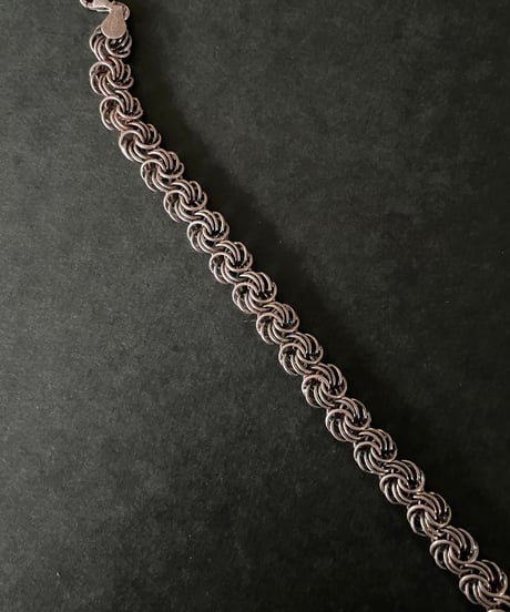 90-00s Europe vintage silver chain bracelet made in Italy