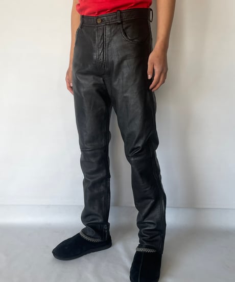 Europe vintage Leather Pants