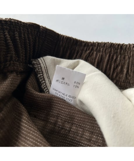 COMFORTABLE REASON "Straight Cords Slacks"
