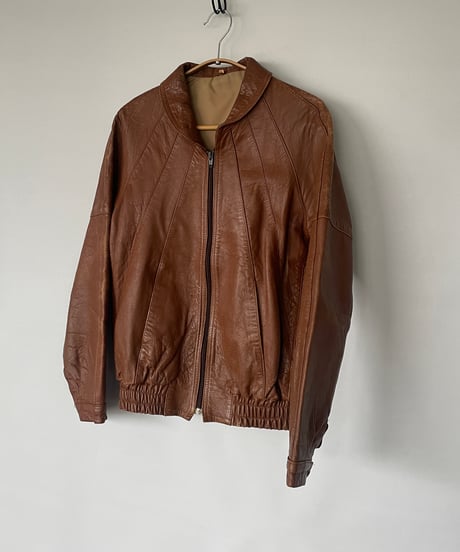 70-80s MADE IN ENGLAND leather jacket 38