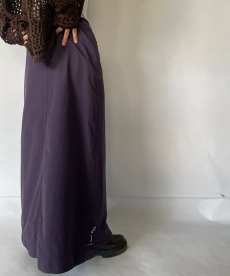 Drawstring long skirt