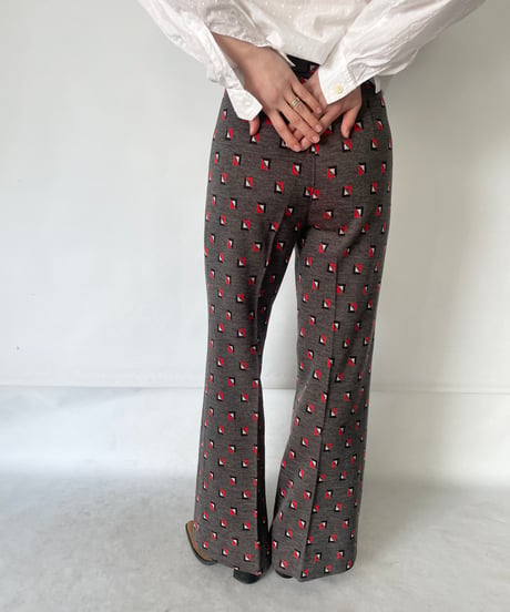 Geometric pattern pants