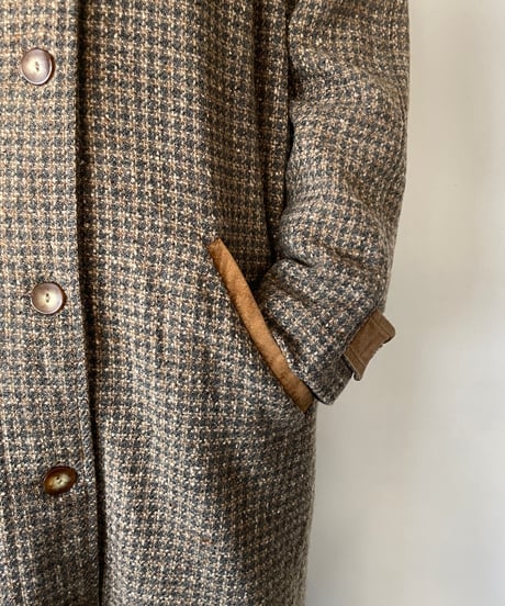 80s  L.L.Bean tweed wool coat
