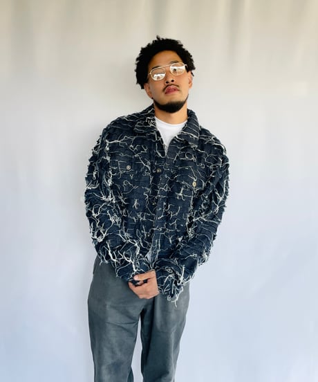 NAM "TRUMPET TRUCKER JACKET FRINGE DENIM"