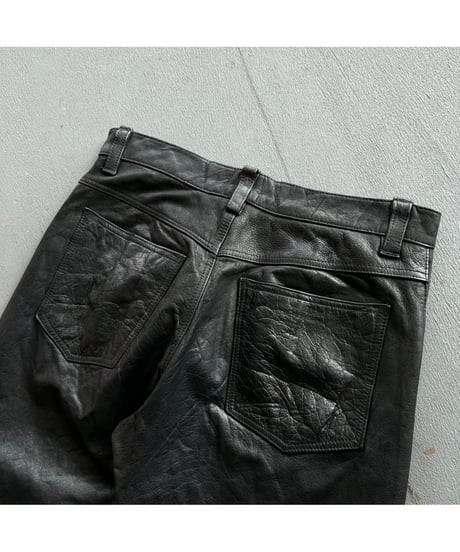Europe Vintage Leather Pants