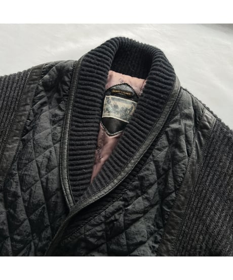 80s Quilting leather Jacket