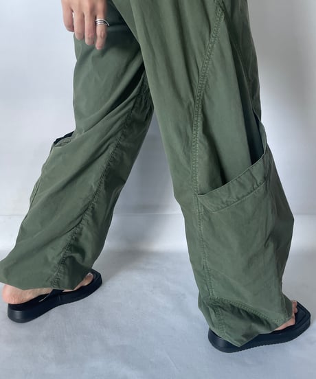 Europe vintage khaki cargo trouser