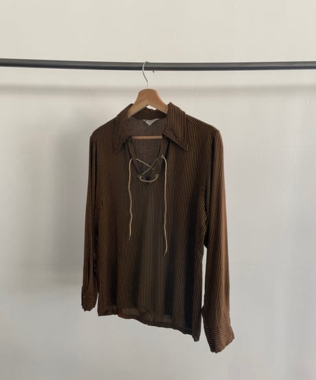 70s Lace up shirt