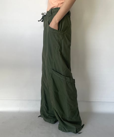 Europe vintage khaki cargo trouser