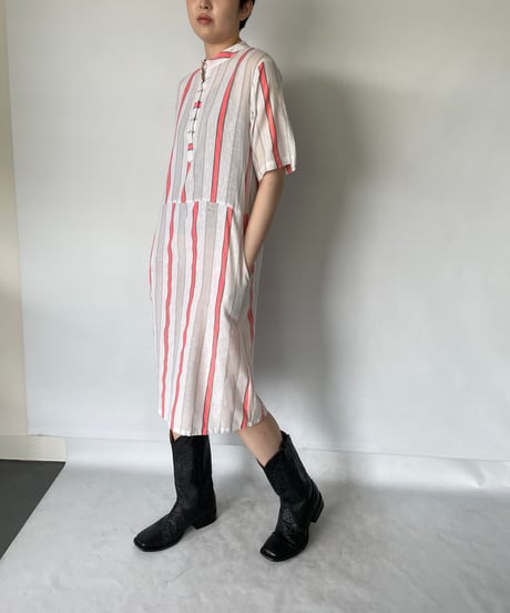Multi Stripe Pullover One Piece