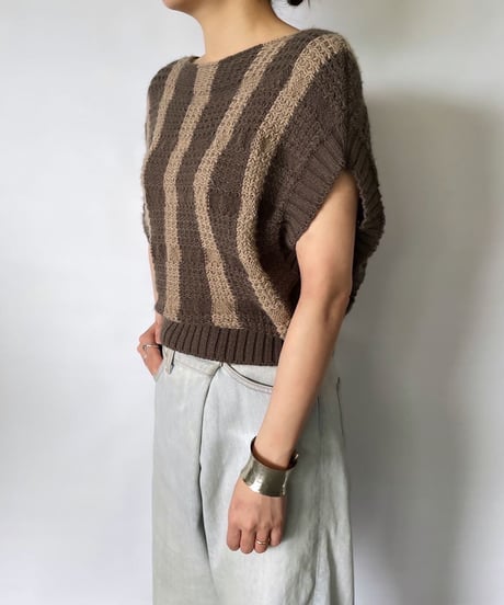 EUROPE VINTAGE s/s poncho knit mede in italy