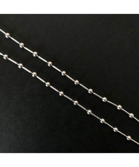 DEAD STOCK Vintage Italy 925 tiny chain necklace ball 12
