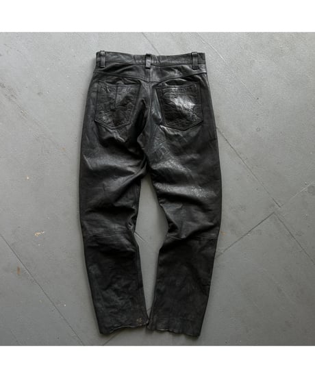Europe Vintage Leather Pants