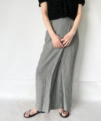 Linen tuck skirt