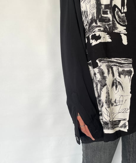 VISKOSE printed L/S shirt 45/46