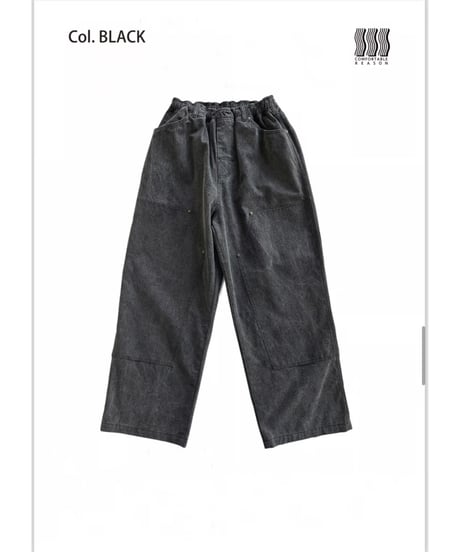 COMFORTABLE REASON Double Knee Pigment Pant
