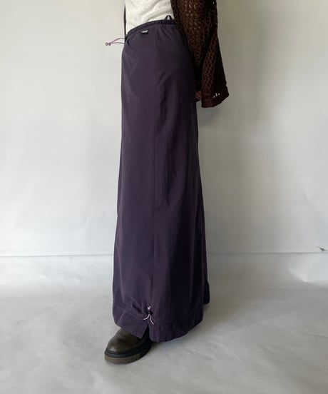 Drawstring long skirt