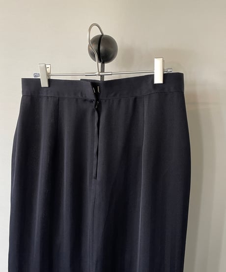 70-80s VINTAGE Stripe Slit Skirt "navy"