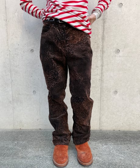 stretch cord leopard pants