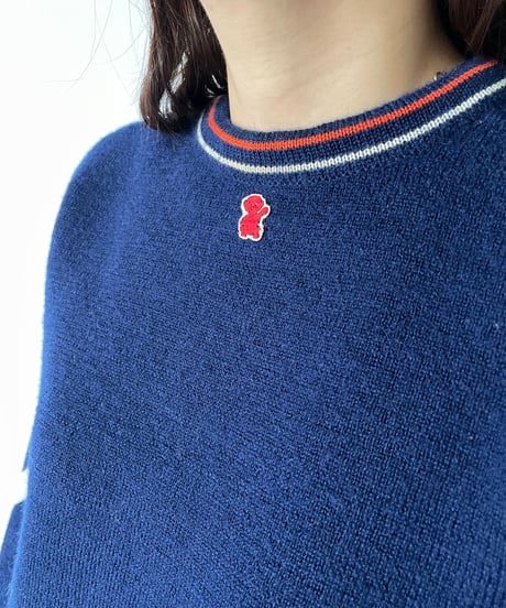 Navy Line Knit