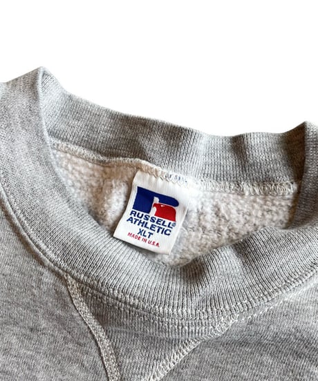 90s RUSSELL ATHLETIC sweat shirt GRAY XLT