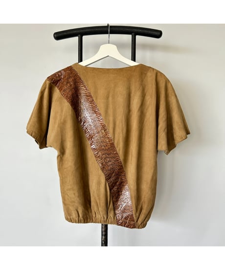 Suede Switching Tops