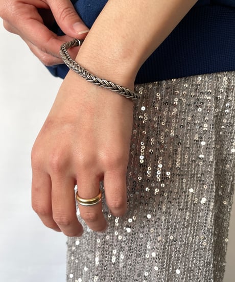 Europe vintage fox tail chain silver bracelet