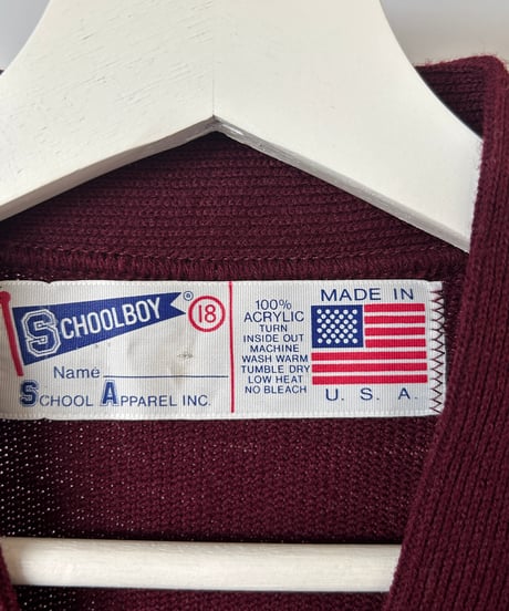 Dead Stock made in usa School Boy Cardigan