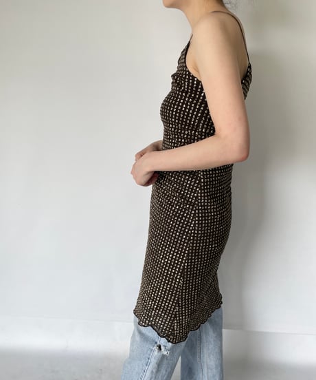 rectangle blanc PARIS Camisole Dress