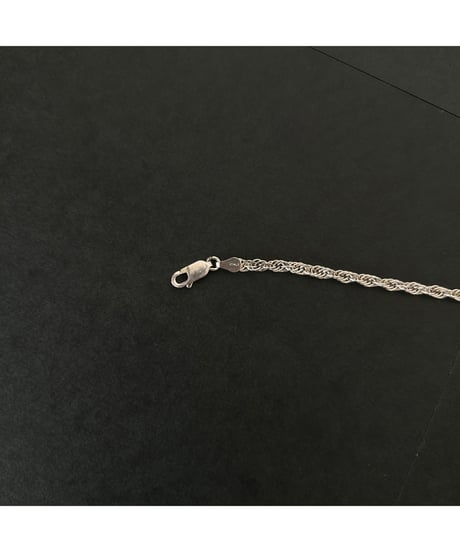 Vintage Rope ITALY 925  chain bracelet ④