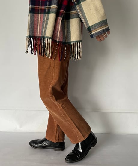 MADE IN ITALY checked fringe jacket