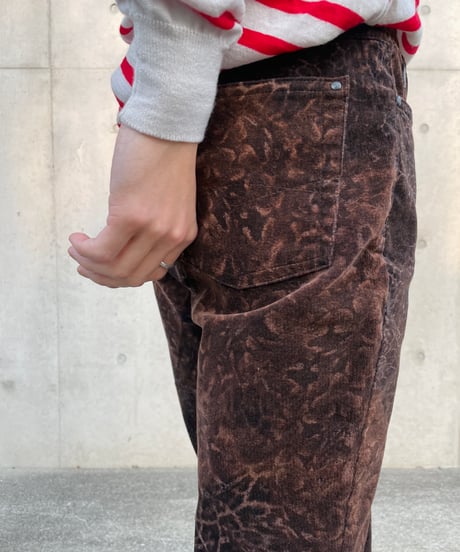 stretch cord leopard pants