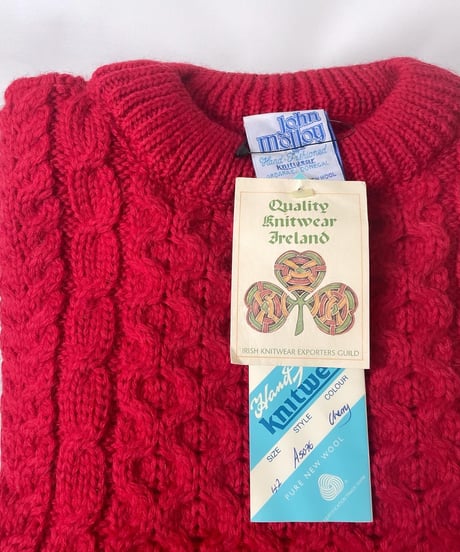 DEAD STOCK 80-90s John Molloy Fisherman Knit 42