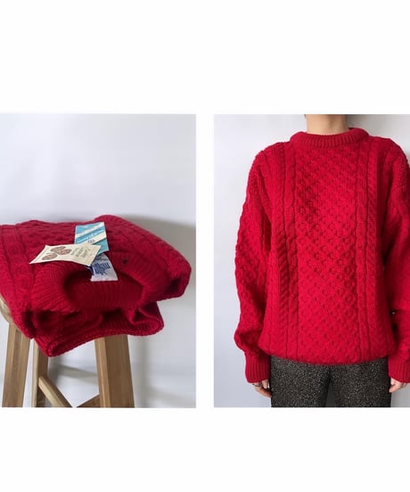 DEAD STOCK 80-90s John Molloy Fisherman Knit 42