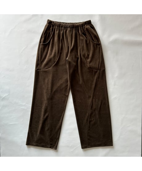 ANDER "VELOUR CURVY PANTS"