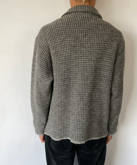 90s Suede×Wool Knit Pullover
