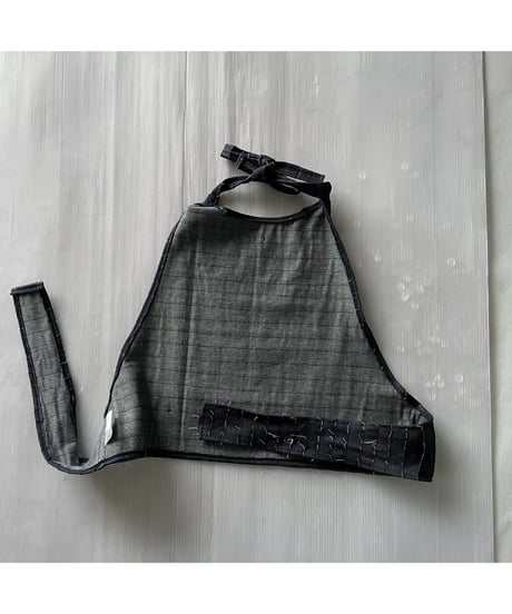 NAM HEAD APRON "FRINGE DENIM”