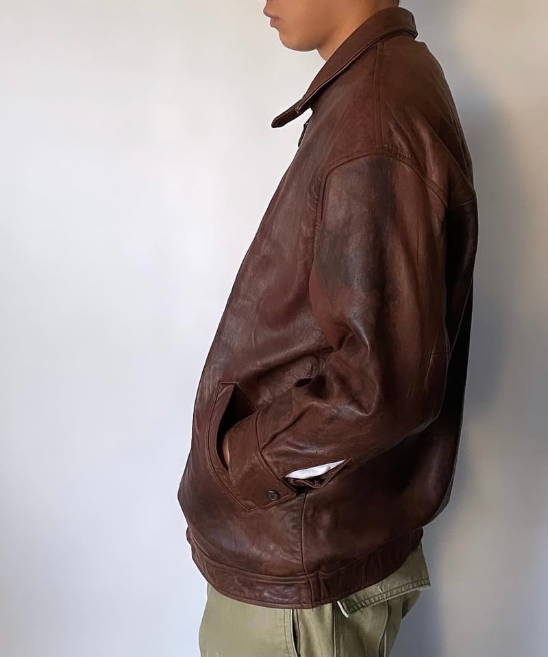 90s~ Ralph Lauren leather swing top XL