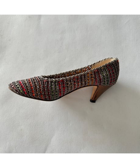 CLAUDIO MERAZZI mesh leather pumps