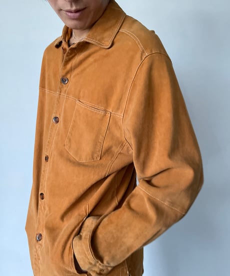 80s Vintage GOAT SUEDE LEATHER Shirt