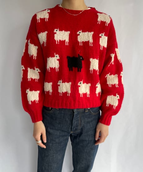 80s Princess Diana Black Sheep Knit